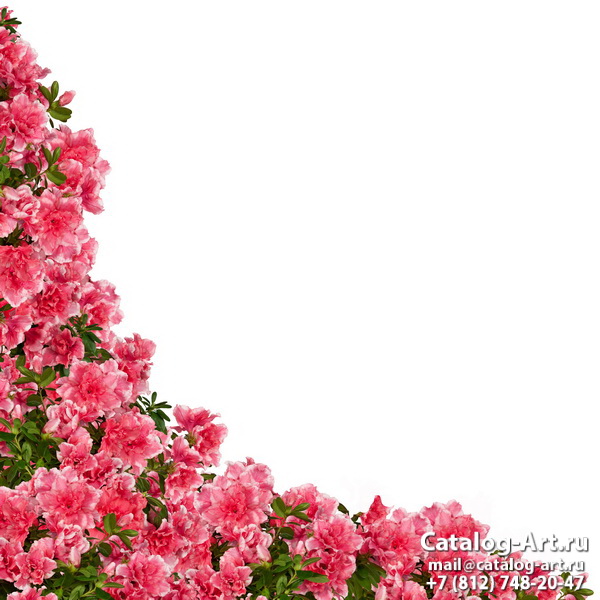 Натяжные потолки с фотопечатью - Розовые цветы 7